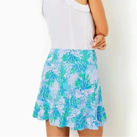 Lilly Pulitzer UPF 50+ Luxletic Zadora High Rise Skort Las Olas Aqua S NWOT💗 - Picture 2 of 6